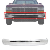 Front Bumper Face Bar Chrome W/O Molding Holes For 1991-1996 Dodge Dakota Base