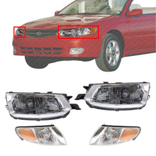 Load image into Gallery viewer, Headlights Assembly Halogen + Corner Lights LH &amp; RH For 1999-2001 Toyota Solara