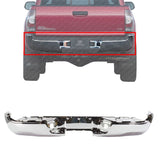 Rear Step Bumper Face Bar Chrome w/o Sensor Holes For 2005-2015 Toyota Tacoma