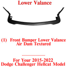 Load image into Gallery viewer, Front Bumper Lower Valance Textured For 2015-2022 Dodge Challenger Hellcat Model