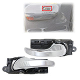 Font Interior Door Handles Chrome LH&RH For 1999-2004 Ford F-150 / 1997-99 F-250