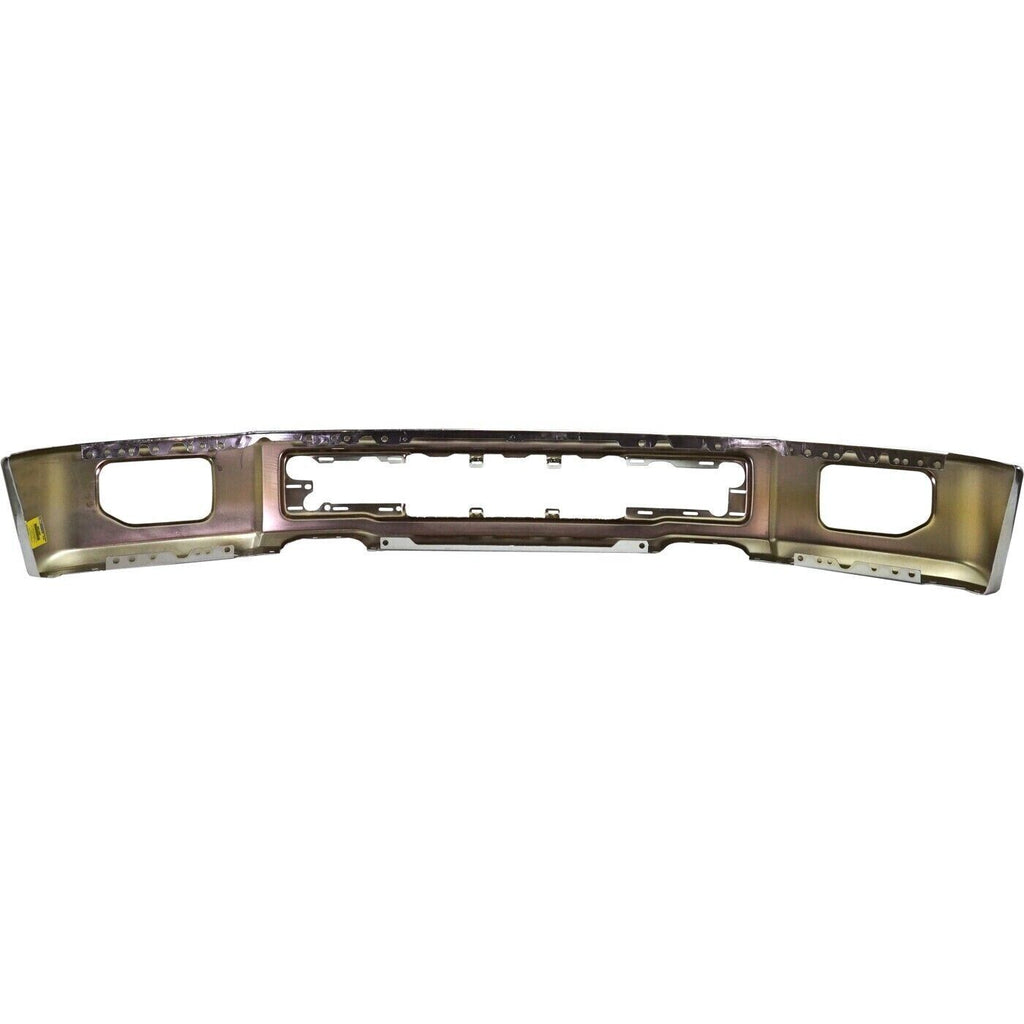 Front Bumper Face Bar Chrome Steel With Fog Light Holes For 2015 - 2017 Ford F - 150 - US AUTO PARTS PLUS