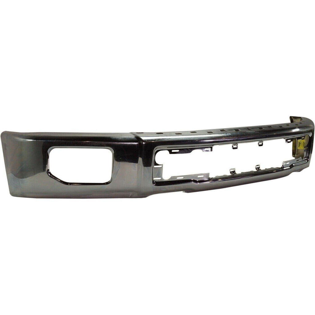 Front Bumper Face Bar Chrome Steel With Fog Light Holes For 2015 - 2017 Ford F - 150 - US AUTO PARTS PLUS