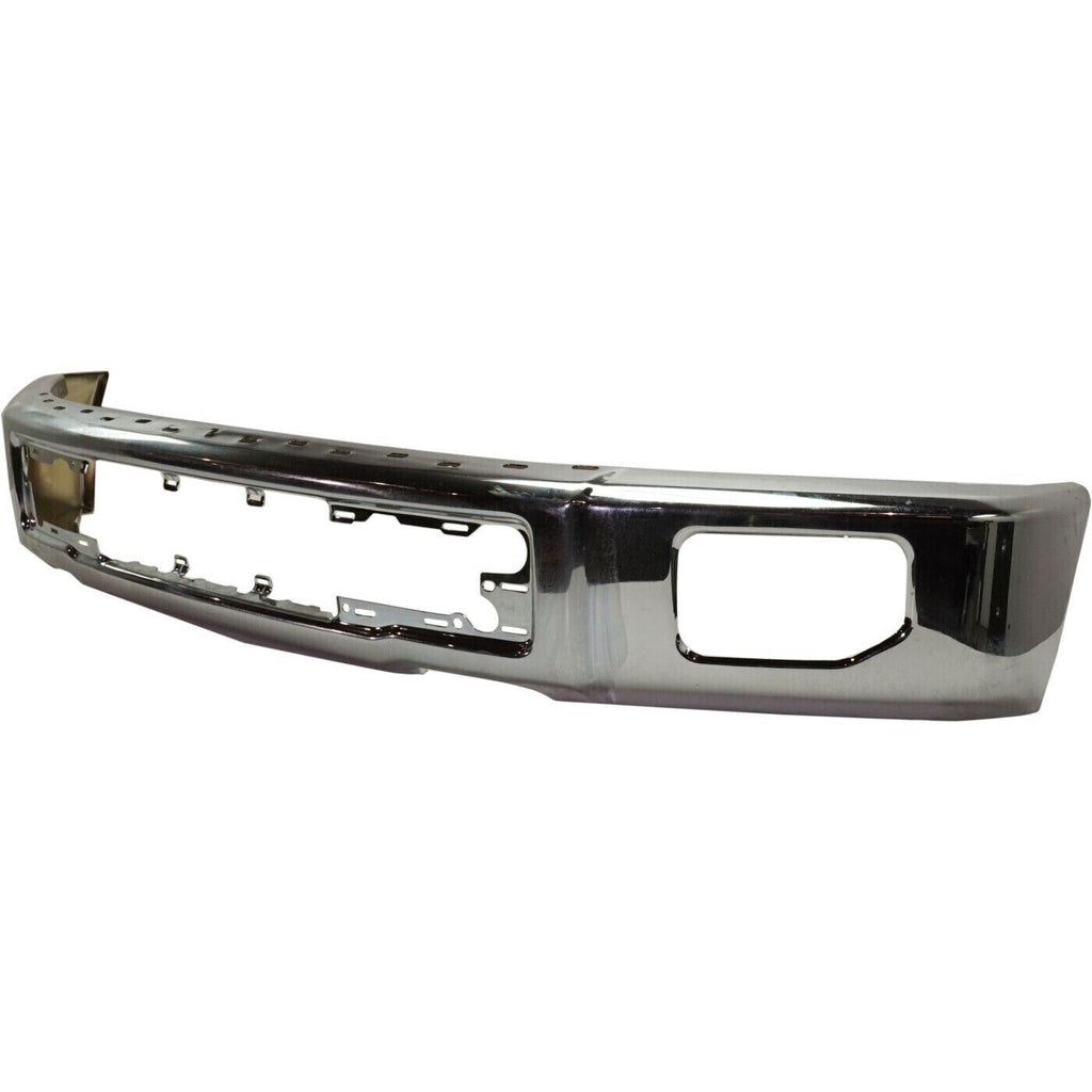 Front Bumper Face Bar Chrome Steel With Fog Light Holes For 2015 - 2017 Ford F - 150 - US AUTO PARTS PLUS