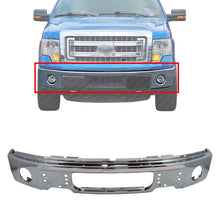Load image into Gallery viewer, Front Bumper Face Bar Chrome With Fog Light Holes For 2009 - 2014 Ford F - 150 - US AUTO PARTS PLUS