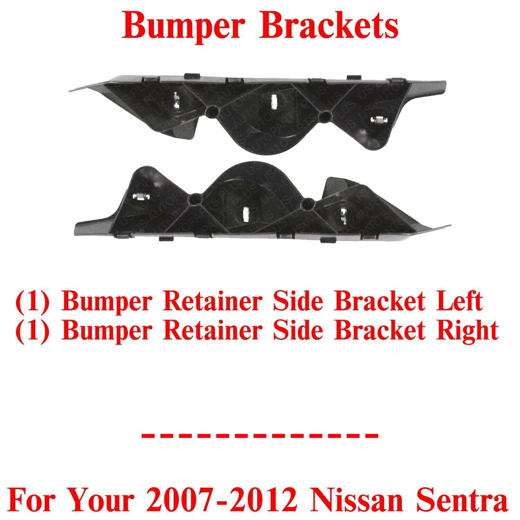 Front Bumper Retainer Side Brackets Left & Right For 2007 - 2012 Nissan Sentra - US AUTO PARTS PLUS