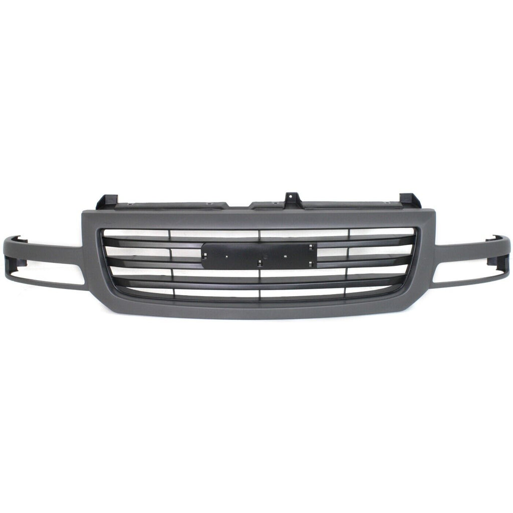 Front Grille Assembly Painted Dark Gray Shell / Black Insert For 2003 - 2006 GMC Sierra 1500 - US AUTO PARTS PLUS