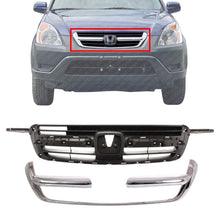 Load image into Gallery viewer, Grille Insert Textured Gray + Chrome Molding Outer For 2002 - 2004 Honda CR - V - US AUTO PARTS PLUS