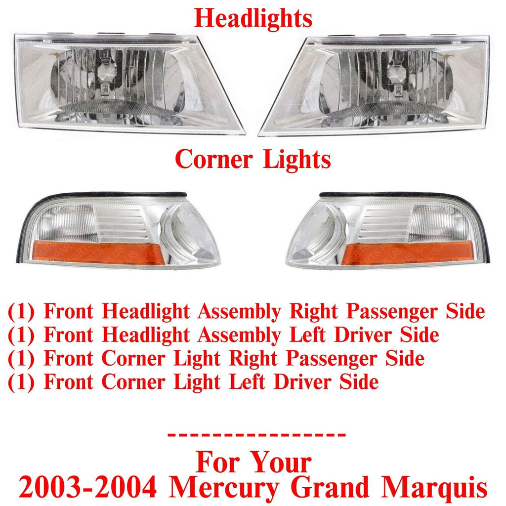 Headlight Kit For 2003 - 2004 Mercury Grand Marquis - US AUTO PARTS PLUS
