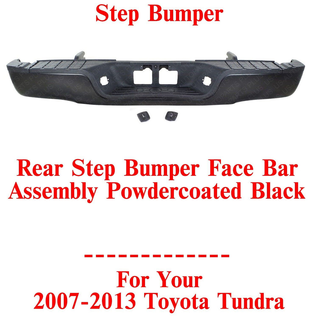 Rear Step Bumper Face Bar Assembly Steel For 2007 - 2013 Toyota Tundra Fleetside - US AUTO PARTS PLUS