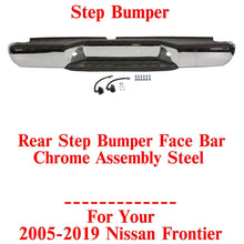 Load image into Gallery viewer, Rear Step Bumper Face Bar Chrome Assembly Steel For 2005 - 2019 Nissan Frontier - US AUTO PARTS PLUS