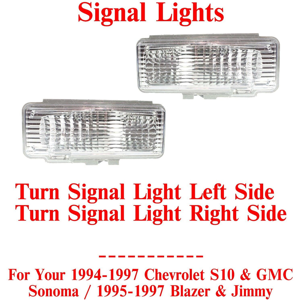 Turn Signal Lights For 1994-1997 Chevy S10 & GMC Sonoma / 1995-97 Blazer & Jimmy