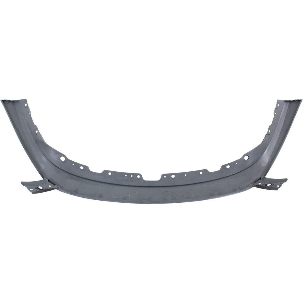 Front Bumper Cover With Tow Hook Holes + Grille Textured + Upper Cover + Molding Primed For 2013-2016 Dodge Dart