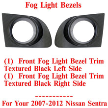 Load image into Gallery viewer, Front Fog Light Bezel Trims Textured Left&amp;Right Side For 2007-2012 Nissan Sentra