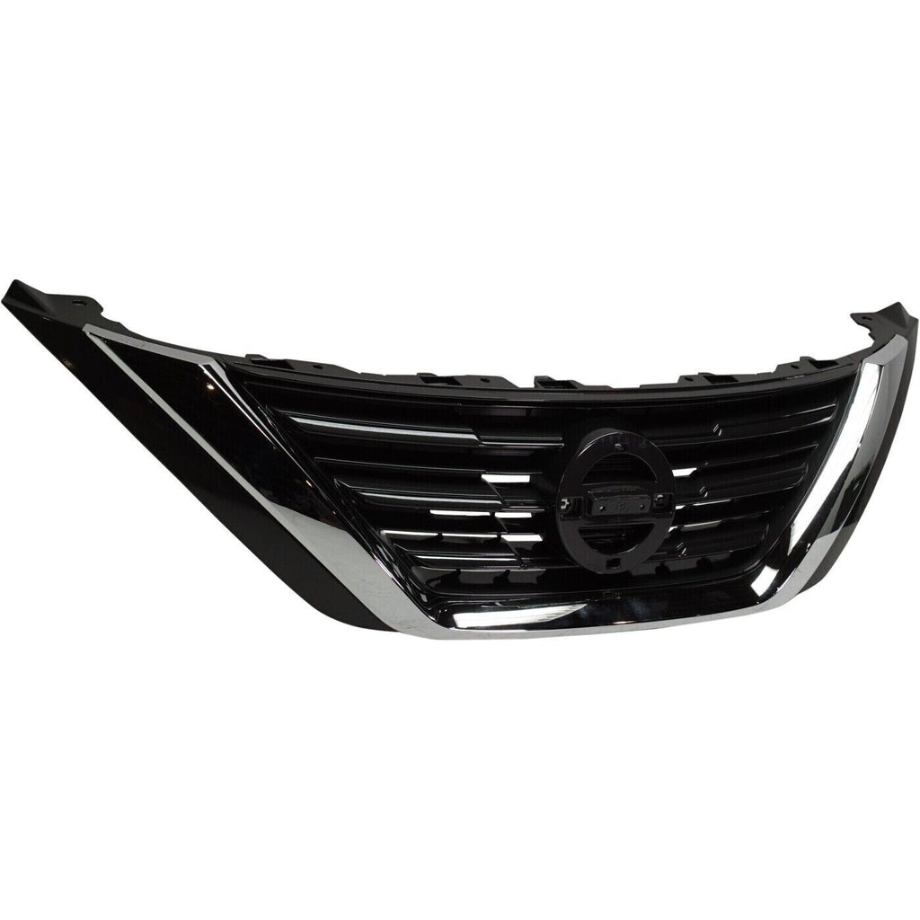 Front Bumper Upper Grille Assembly Chrome Shell For 2016-18 Nissan Altima Sedan