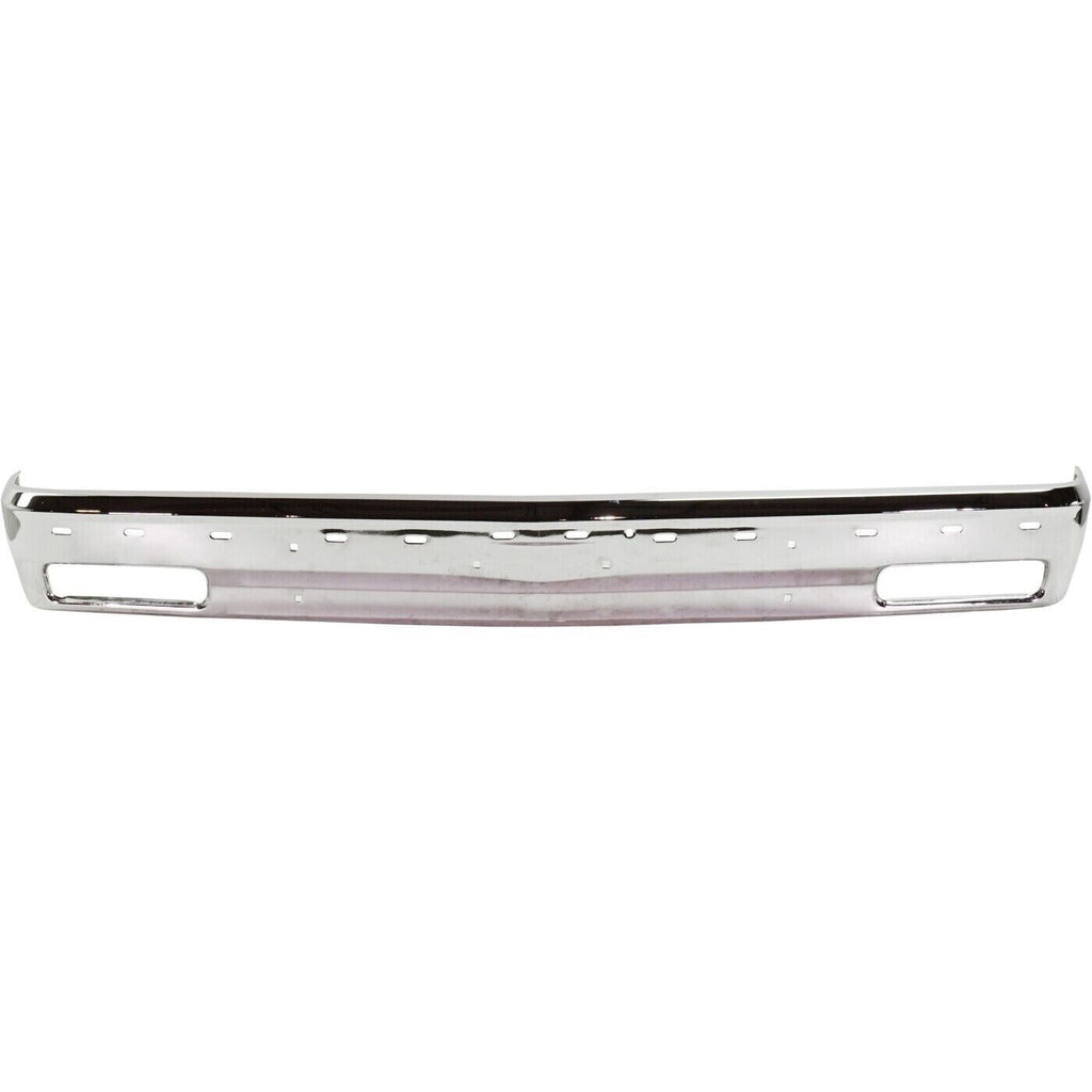 Front Bumper Chrome Steel With Molding Holes For 1991-1994 Chevrolet S10 Blazer