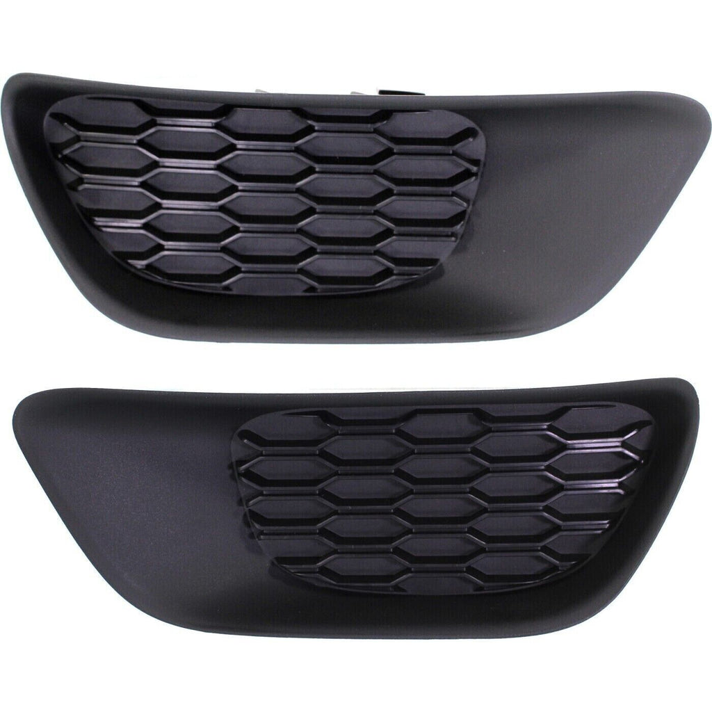 Front Fog Covers Black w/o Holes Left&Right Side For 2011-20 Dodge Grand Caravan