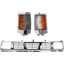 Load image into Gallery viewer, Grille Assembly Chrome + Corner Lights For 1993-1994 Nissan D21 / 1995-97 Pickup