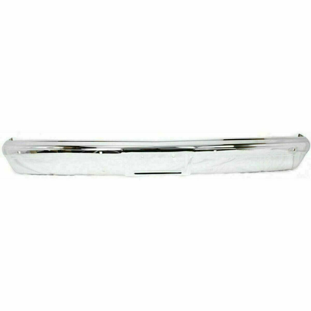 Front Bumper Chrome w/o Impact Strip Holes For 1983-1991 Chevy & GMC C/K Series