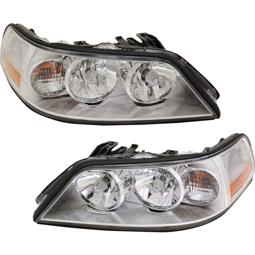 Front Headlights Assembly Halogen Left&Right Side For 2005-2011 Lincoln Town Car