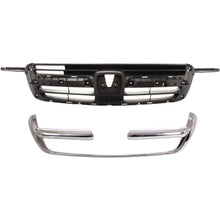 Load image into Gallery viewer, Grille Insert Textured Gray + Chrome Molding Outer For 2002-2004 Honda CR-V