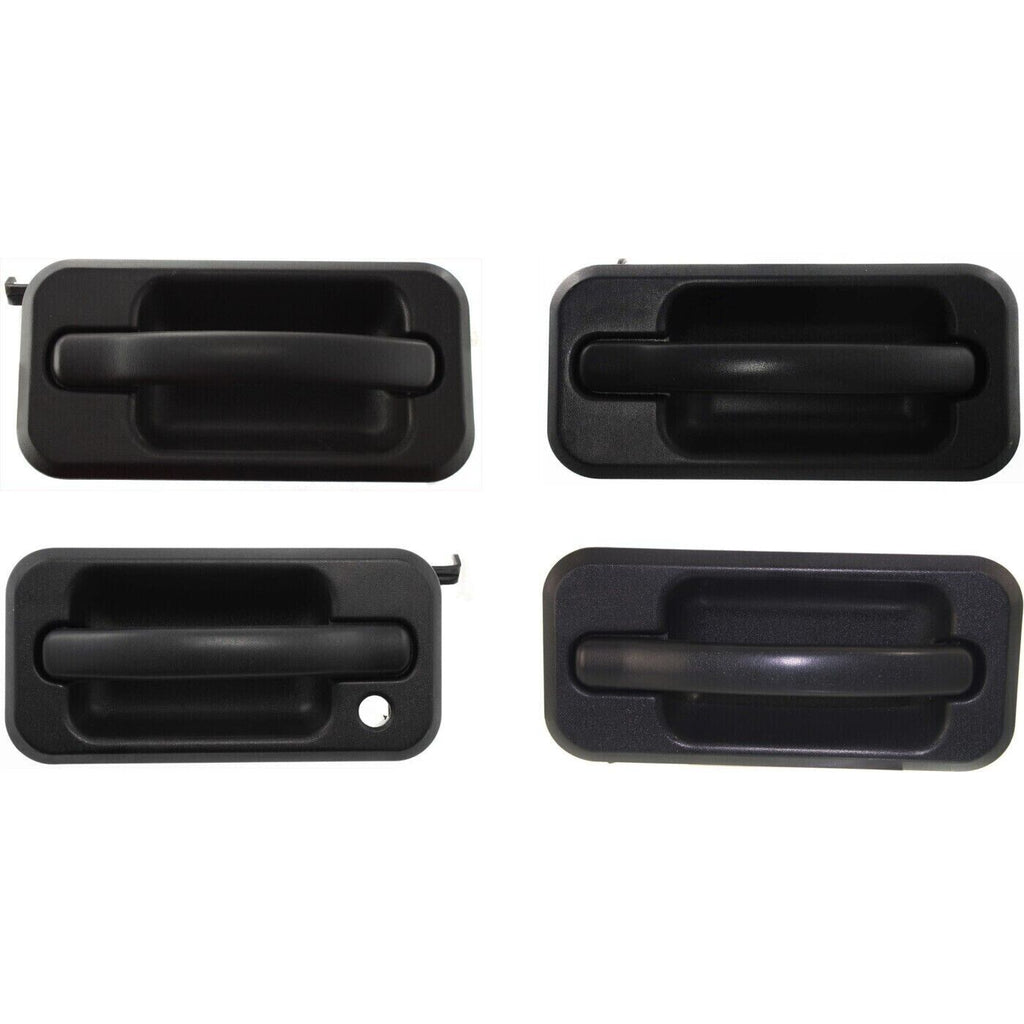 Front & Rear Exterior Door Handles Textured Black LH&RH For 2003-2009 Hummer H2