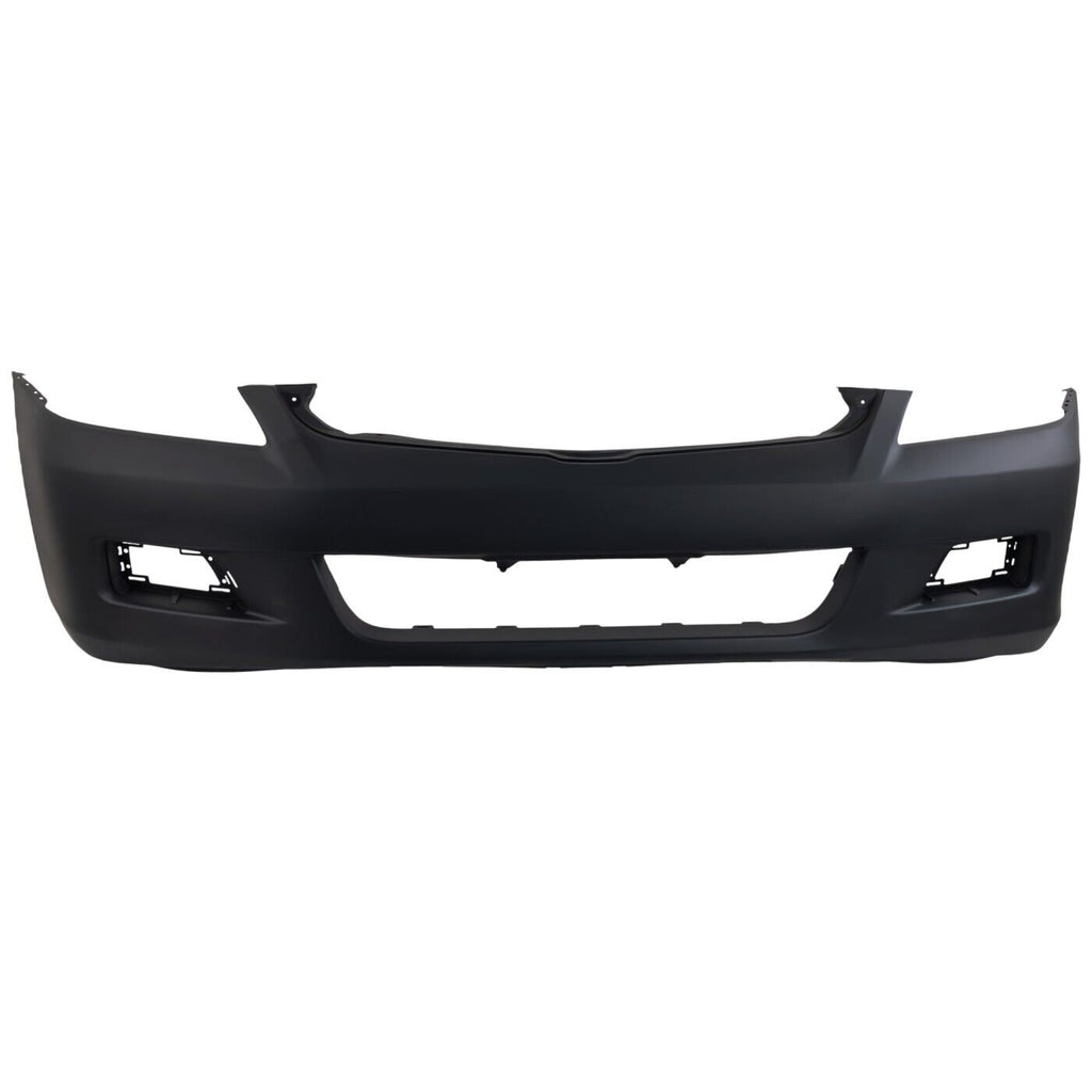 Front Bumper Cover Primed with Fog Light Holes For 2006-2007 Honda Accord Sedan