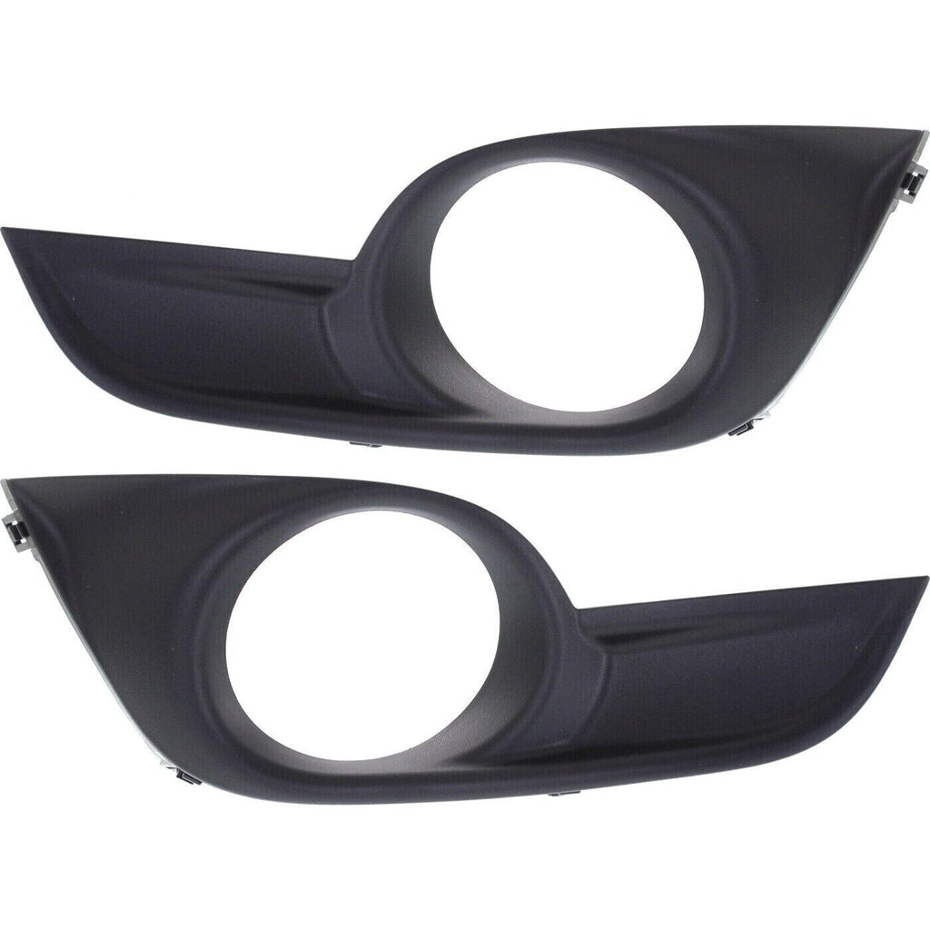 Front Fog Bezels Trim Textured Left&Right Side For 2013-2015 Nissan Altima Sedan