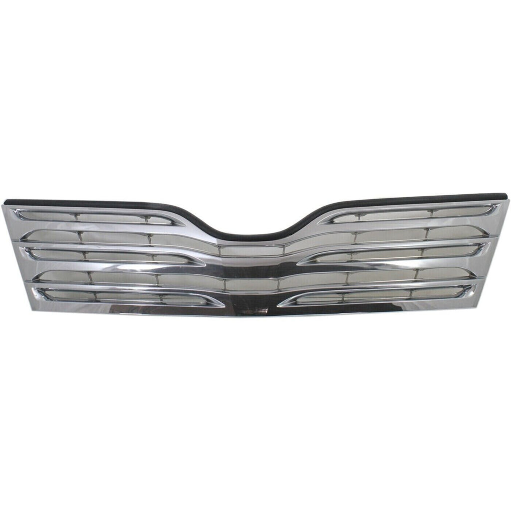 Front Bumper Upper & Lower Grille + Fog Bezels Trim For 2009-2012 Toyota Venza