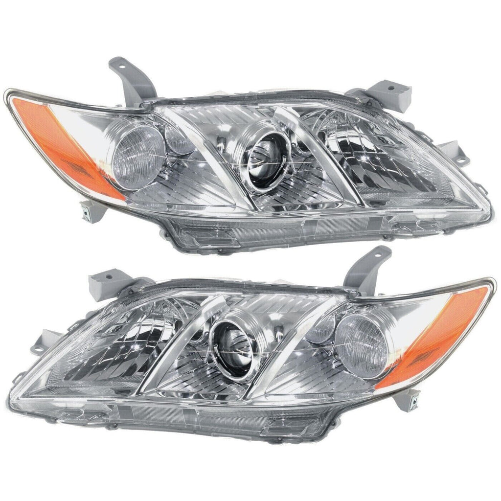 Headlights Assembly Halogen Left & Right Side For 2007-2009 Toyota Camry Sedan