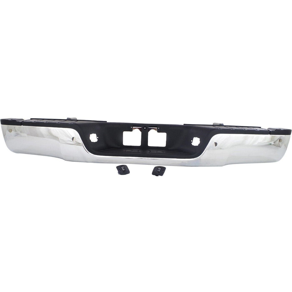 Rear Step Bumper Assembly Chrome With Sensor Holes For 2007-2013 Toyota Tundra