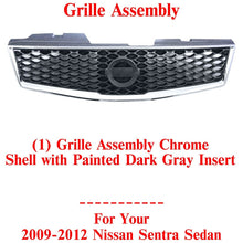 Load image into Gallery viewer, Front Grille Assembly Chrome Shell For 2009-2012 Nissan Sentra Sedan