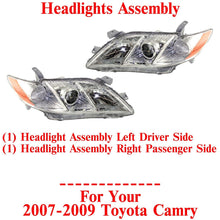 Load image into Gallery viewer, Headlights Assembly Halogen Left &amp; Right Side For 2007-2009 Toyota Camry Sedan