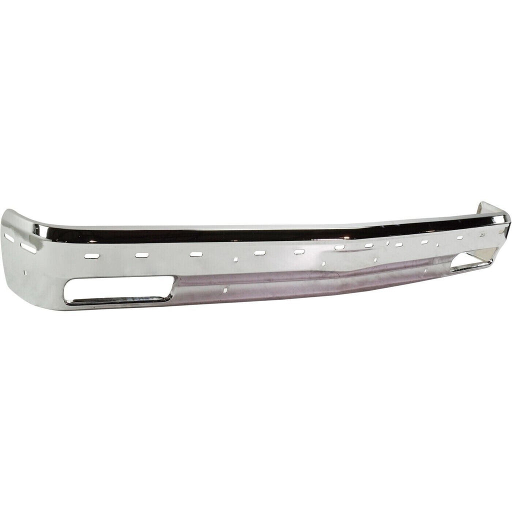 Front Bumper Chrome Steel With Molding Holes For 1991-1994 Chevrolet S10 Blazer