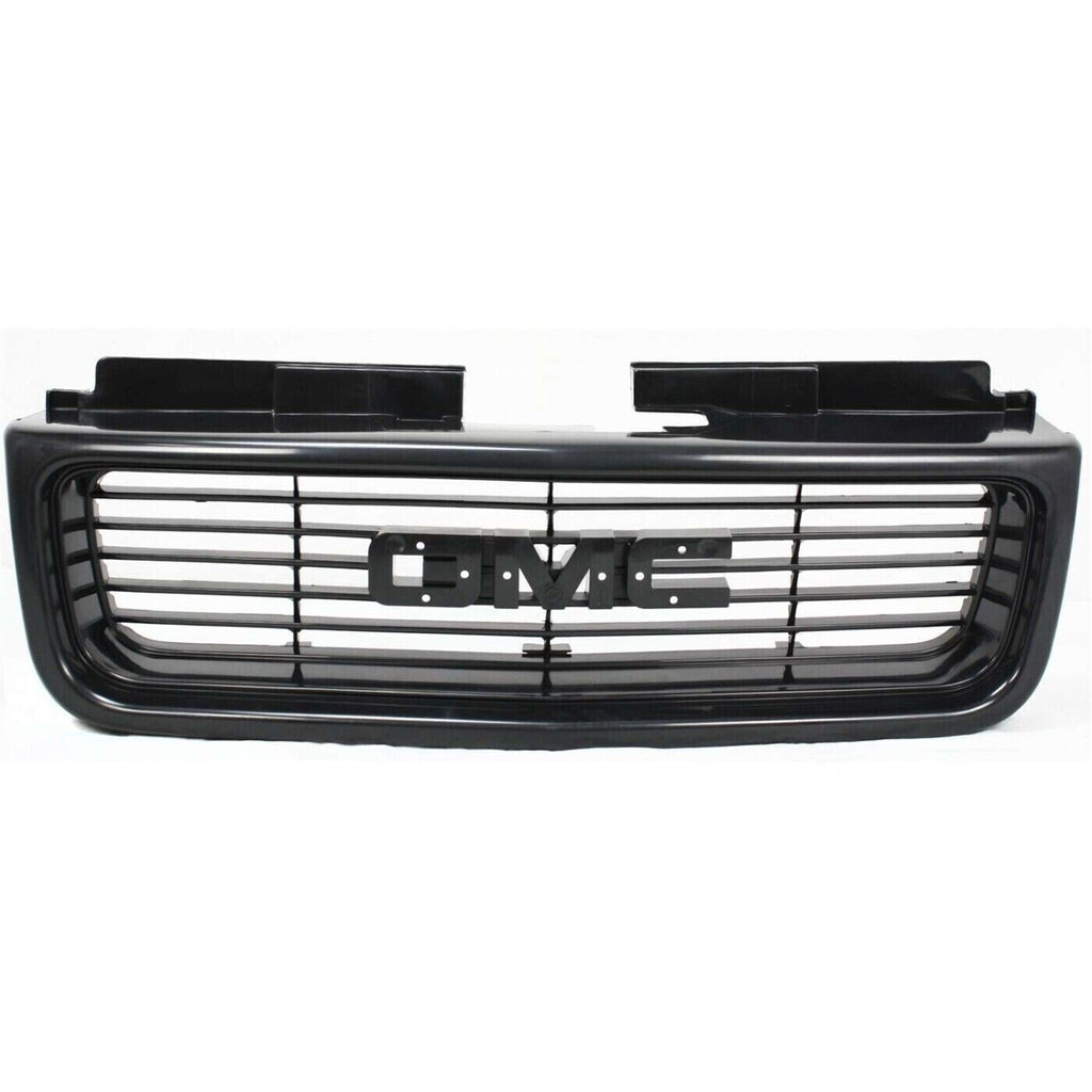 Grille Textured Black + Headlights RH & LH Side For 1998-2004 GMC Jimmy / Sonoma