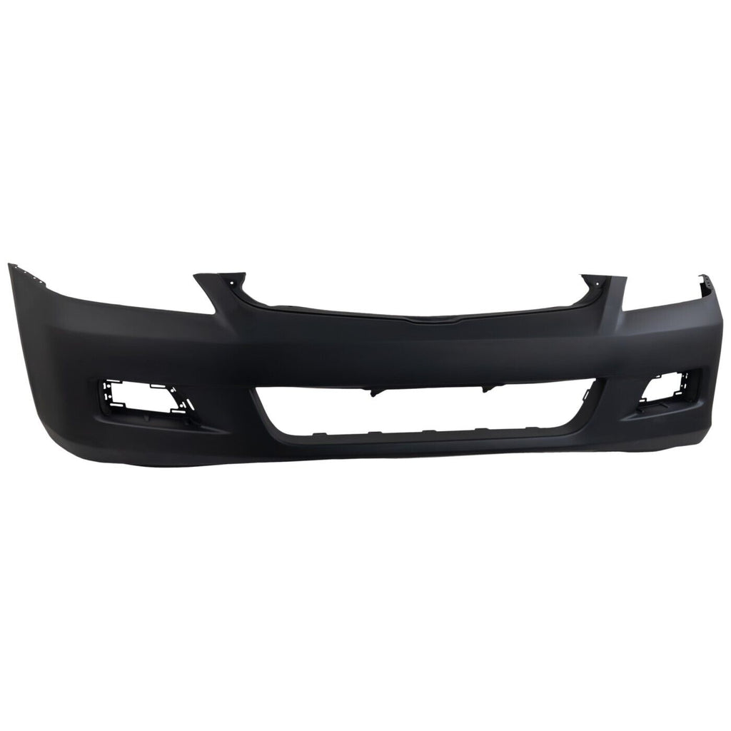 Front Bumper Cover Primed with Fog Light Holes For 2006-2007 Honda Accord Sedan