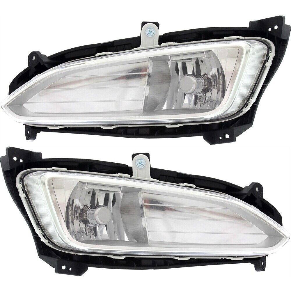 Front Fog Lights Assembly Left & Right Side For 2013-2016 Hyundai Sante Fe Sport