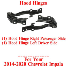 Load image into Gallery viewer, Hood Hinges Left Driver &amp; Right Passenger Side For 2014-2020 Chevrolet Impala