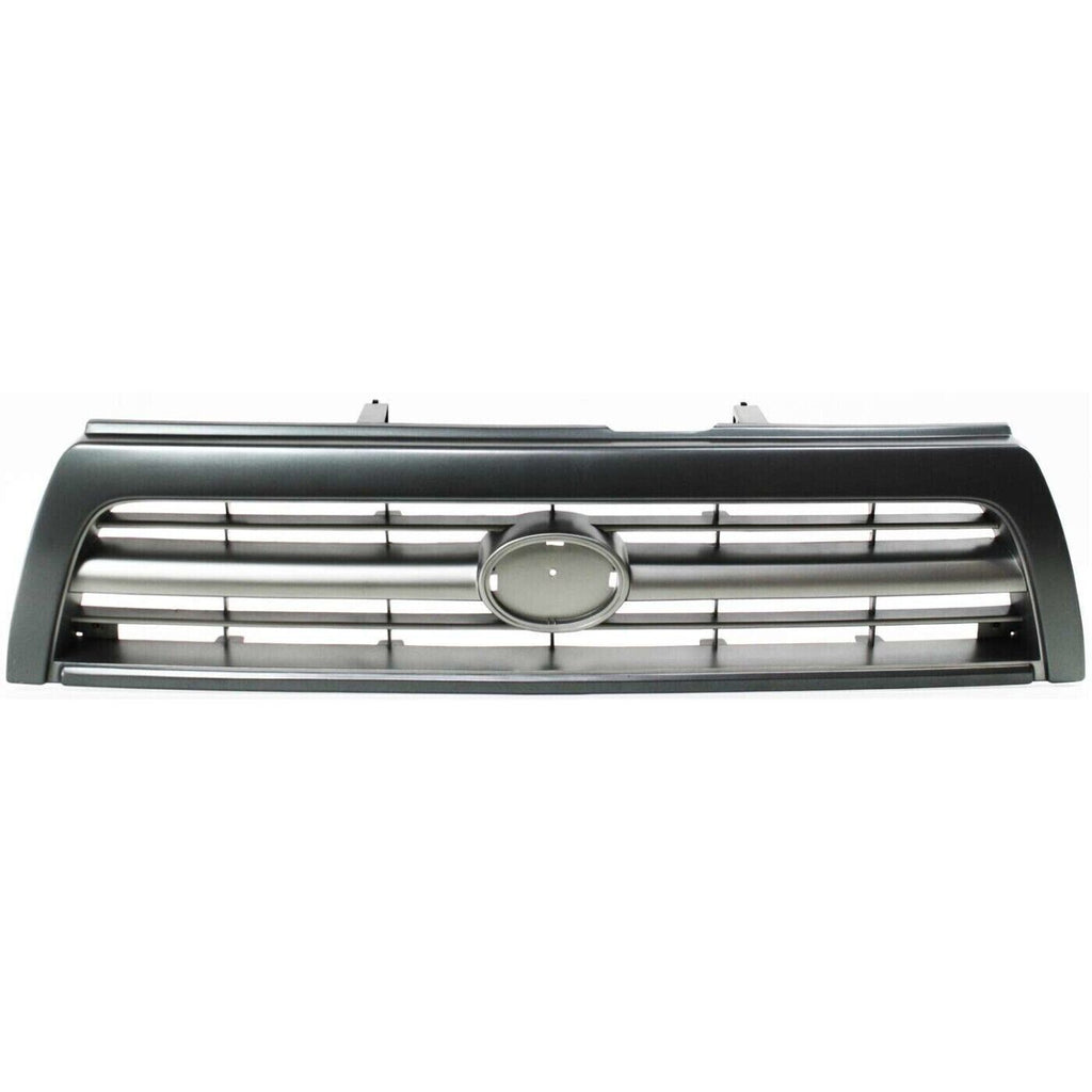 Front Bumper Face Bar Black Steel + Grille Assembly Painted Gray + Headlights Fillers + Signal Lights Left & Right Side For 1996-1998 Toyota 4Runner