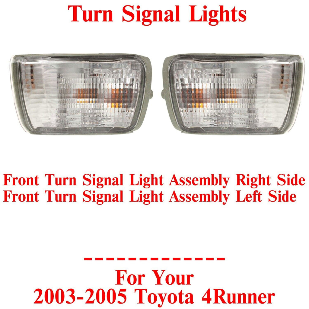 Front Turn Signal Lights Assembly Left & Right Side For 2003-2005 Toyota 4Runner