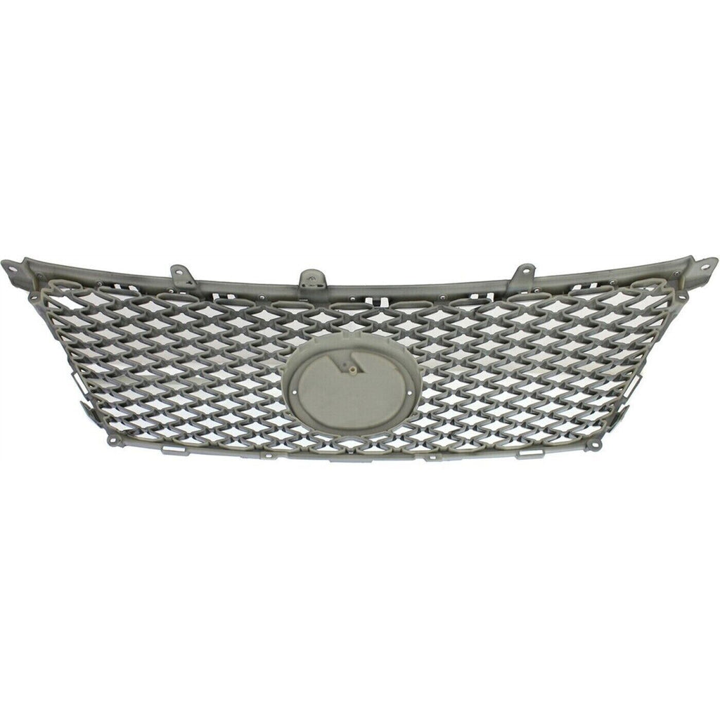 Grille Gray Shell / Insert + Chrome Molding For 2011-2013 Lexus IS250 / IS350