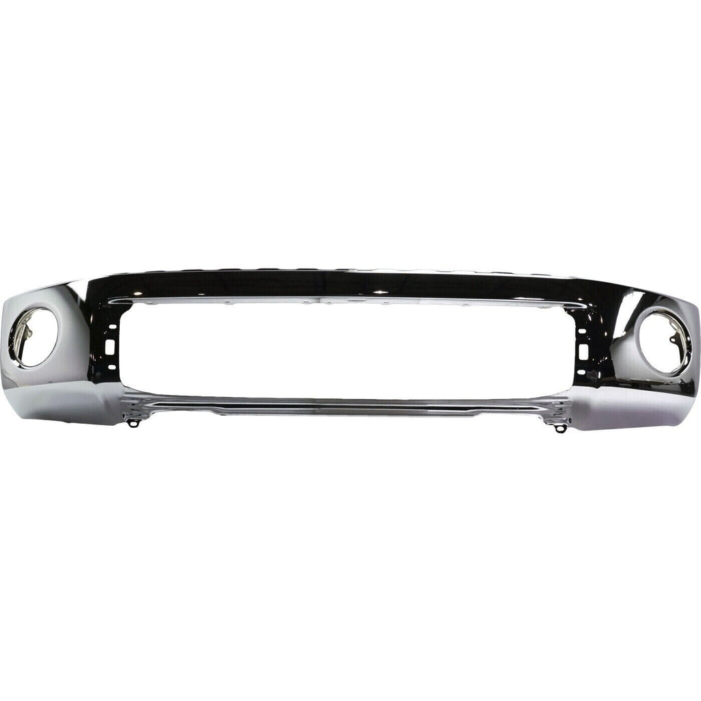 Front Bumper Chrome Steel Kit + Grille Assembly For 2007-2013 Toyota Tundra Base