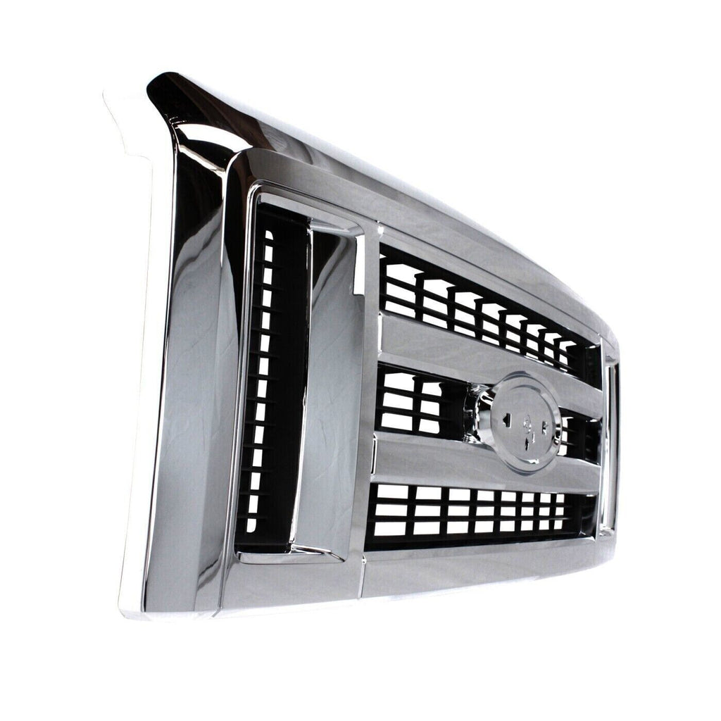 Grille Assembly Chrome Plastic For 2008-2014 Ford E-150 E-250/ 08-21 E-350 E-450