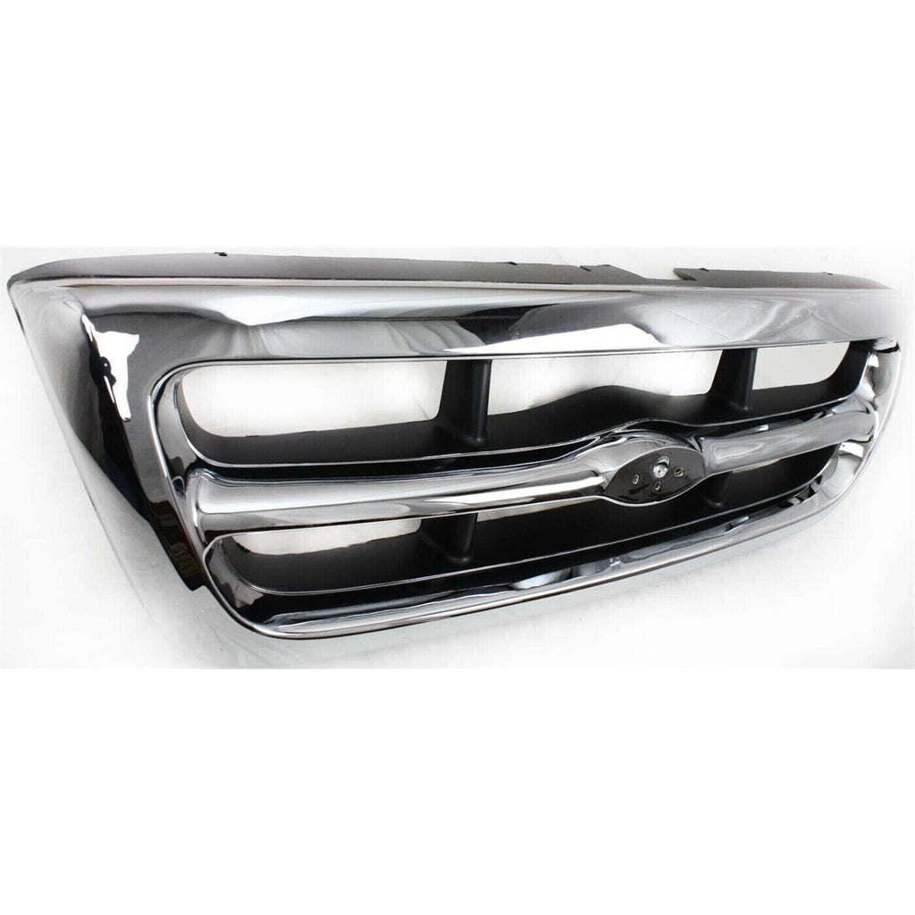 Grille Assembly Chrome Shell / Painted Gray Insert For 98-00 Ford Ranger 2WD XLT