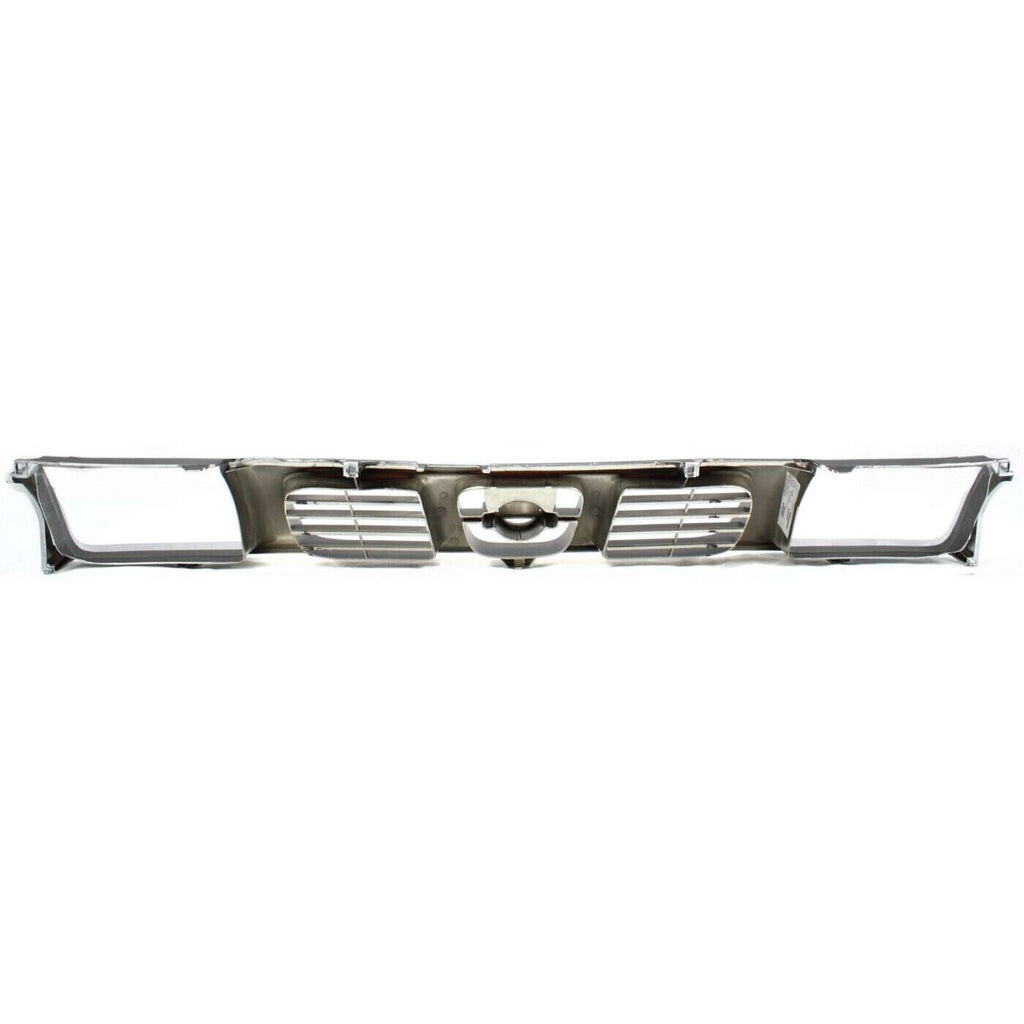 Front Grille Assembly Chrome Shell / Black Insert For 1998-2000 Nissan Frontier