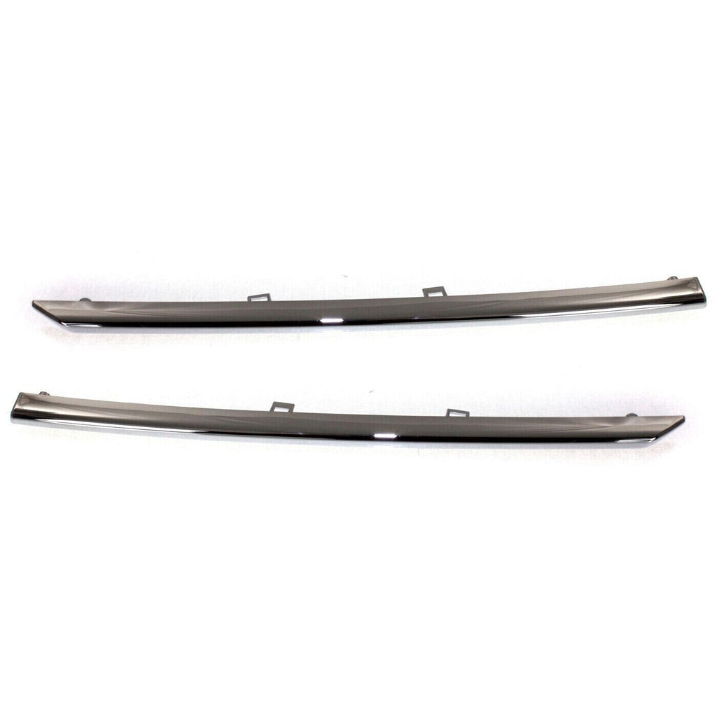 Front Bumper Grille Textured + Fog Bezels Trim Kit For 2012-2014 Toyota Camry