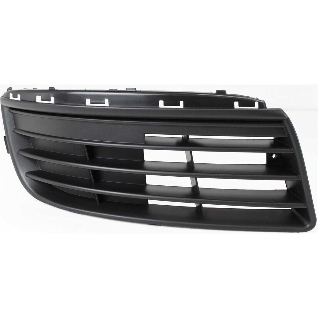 Front Bumper Chrome Moldings + Fog Cover Textured For 2005-2010 Volkswagen Jetta