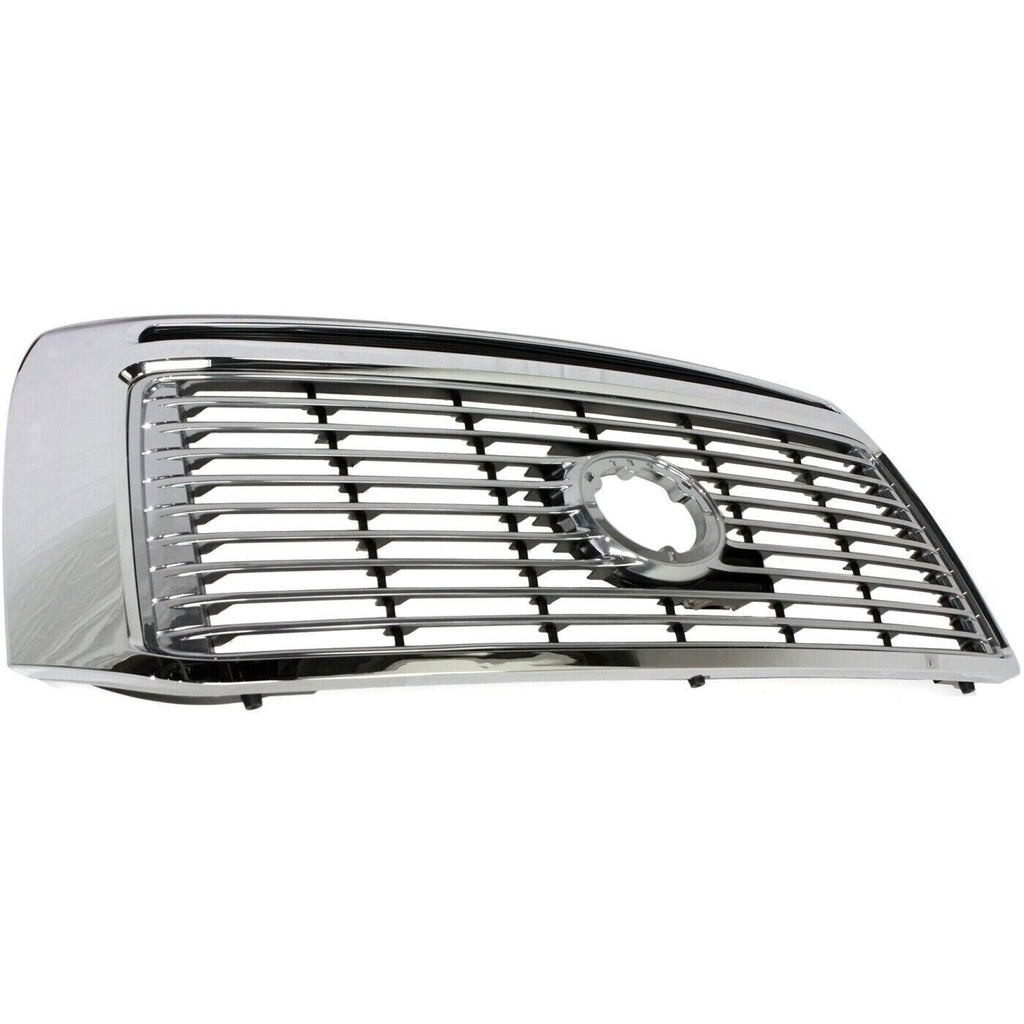 Front Grille Assembly Chrome Shell with Silver Insert For 2010-13 Toyota Tundra