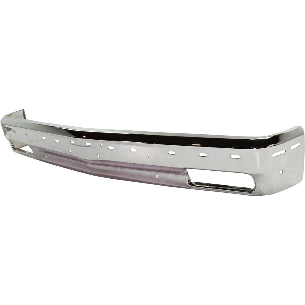 Front Bumper Chrome Steel With Molding Holes For 1991-1994 Chevrolet S10 Blazer