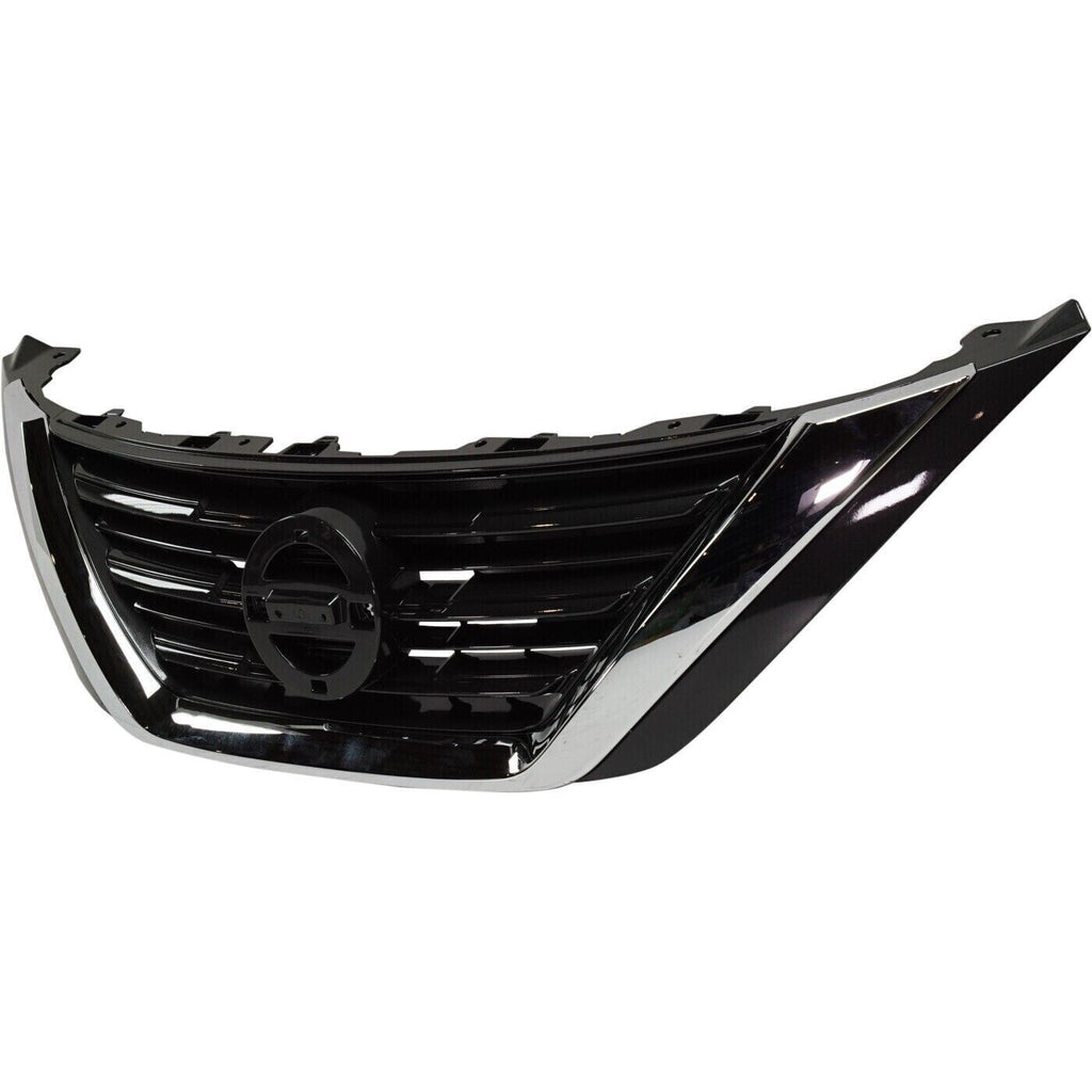 Front Bumper Upper Grille Assembly Chrome Shell For 2016-18 Nissan Altima Sedan